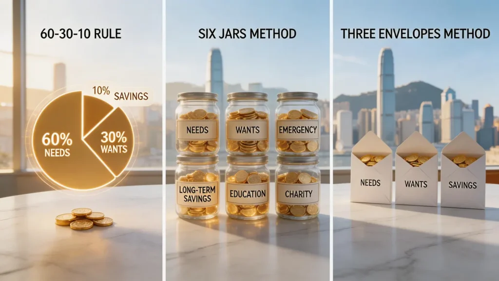 理財方法比較：631 vs 六罐子 vs 三信封，香港月光族必學儲錢秘訣！